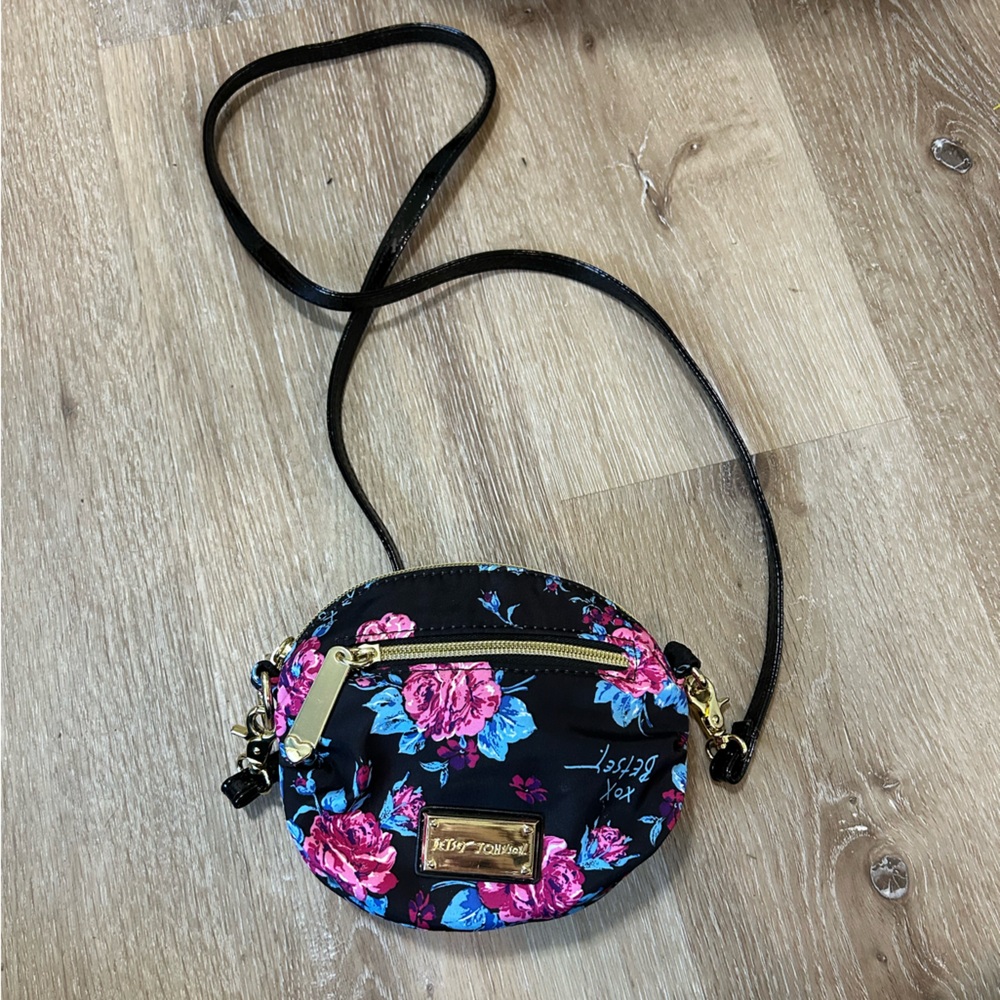Betsey Johnson Flower Floral Mini Cross Body Purse